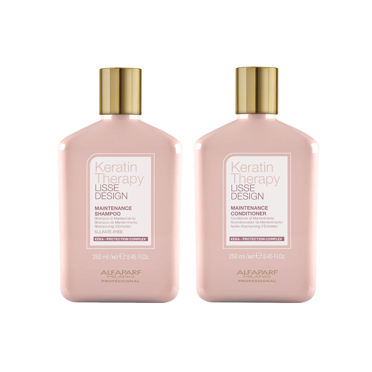ALFAPARF MILANO KERATIN THERAPY LISSE DESIGN SET SHAMPOO 250ML+CONDITIONER 250ML